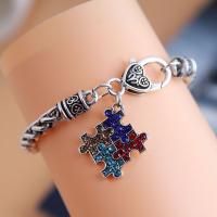 Fashion Bracelet & Bangle Jewelry, Alloy, vintage & for woman & with rhinestone, silver color, nickel, lead & cadmium free, 25mm, Length:7.86 Inch, Sold By PC