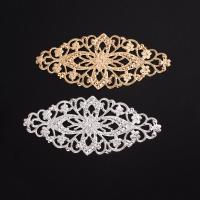 Hair Accessories DIY Findings Brass Flower plated hollow nickel lead & cadmium free Sold By Bag