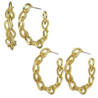 Brass Hoop Earring, plated, for woman & hollow, more colors for choice, 6x28x32mm,0.5mm, Sold By Pair