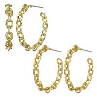 Brass Hoop Earring, plated, for woman & hollow, more colors for choice, 4x27x29mm,0.5mm, Sold By Pair