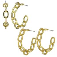 Brass Hoop Earring, plated, for woman & hollow, more colors for choice, 6x29x31mm,0.5mm, Sold By Pair