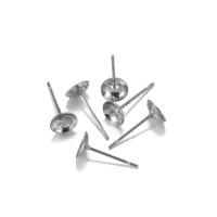 Stainless Steel Earring Stud Component plated DIY 4-8mmuff0c14*12mm Sold By Bag