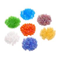 Frosted Glass Seed Beads, Seedbead, with Lampwork, Round, plated, DIY, more colors for choice, 2mm, Sold By Bag