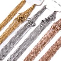 Stainless Steel Necklace Chain, plated, fashion jewelry & Unisex, more colors for choice, 10Strands/Bag, Sold By Bag