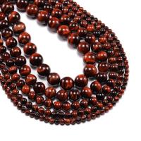 Natural Tiger Eye Beads, polished, durable & Mini & DIY & different size for choice, red, Sold By Strand