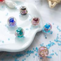 Lampwork de perlas de flor de interior, Cristal de murano, Esférico, Bricolaje & diverso tamaño para la opción, más colores para la opción, agujero:aproximado 1.6mm, Vendido por UD