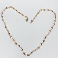 Edelstahl Schmuck Halskette, Herz, plattiert, für Frau, metallische Farbe plattiert, 3x7mm, Länge ca. 17 ZollInch, 10SträngeStrang/Menge, verkauft von Menge
