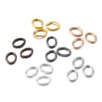Iron Open Jump ring, Järn, ellips, plated, DIY & olika storlek för val, fler färger för val,  4*3mm, Säljs av Bag