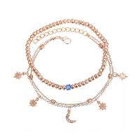 Zinc Alloy Anklet fashion jewelry & multilayer gold Sold By PC