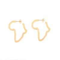 Stainless Steel Hoop Earring, plated, fashion jewelry & for woman, more colors for choice, 40x32mm, Sold By Pair