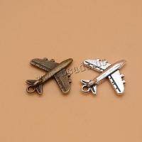Tibetan Style Pendants, Airplane, plated, DIY, more colors for choice, nickel, lead & cadmium free, 22x20mm, 100PCs/Bag, Sold By Bag