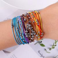 Trendy Wax cord armbanden, mode sieraden, meer kleuren voor de keuze, Verkocht door Strand