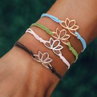 Fashion Create Wax Cord Bracelets with Zinc Alloy fashion jewelry Sold By PC