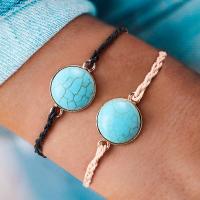 Fashion Create Wax Cord Bracelets with turquoise fashion jewelry Sold By PC