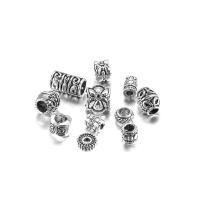 Perles intercalaires en alliage de zinc, Rond, Placage, DIY & normes différentes pour le choix, plus de couleurs à choisir, 6*6mm, Trou:Environ 3.6mm, Vendu par sac