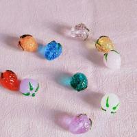 Raffineret Lampwork perler, Strawberry, forgyldt, forskellige farver og mønster for valg & du kan DIY, flere farver til valg, 1.5mm,, 50PC/Bag, Solgt af Bag
