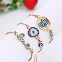 Alloy Bracelet Set, bracelet, Alphabet Letter, plated, three pieces & for woman, mixed colors, Length:7.5 Inch, Sold By Set