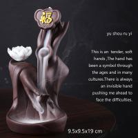 Backflow Incense Burner, Porcelain, handmade, for home and office & durable, 95x95x190mm, Sold By PC