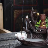 Backflow Incense Burner, Porcelain, handmade, for home and office & durable, 160x90x180mm, Sold By PC