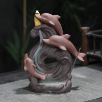 Backflow Incense Burner, Porcelain, handmade, for home and office & durable, 125x75x150mm, Sold By PC