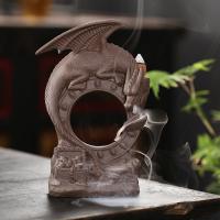 Backflow Incense Burner, Porcelain, handmade, for home and office & durable, 115x70x170mm, Sold By PC