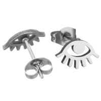 Stainless Steel Stud Earring Set, Stud ørering, forgyldt, mode smykker & for kvinde, 10x6.50mm, Solgt af sæt