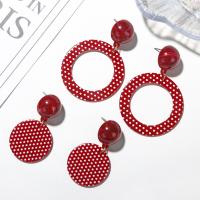 Plastic Drop Earring, voor vrouw, meer kleuren voor de keuze, 21x45mm, 5paren/Bag, Verkocht door Bag