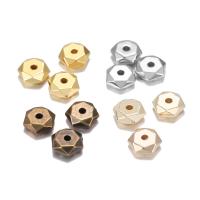 Spacer Beads Jewelry Copper Coated Plastic Hexagon plated & DIY 7mm Approx 1.2mm Sold By Bag