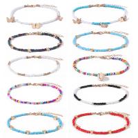 Tibetan Style Anklet, with Seedbead, plated, different styles for choice & for woman, more colors for choice, nickel, lead & cadmium free, Sold Per Approx 8.3 Inch Strand