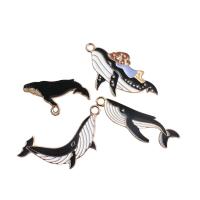 Tibetan Style Enamel Pendants, Fish, gold color plated, different styles for choice, black, 22x42mm,17x30mm,12x43mm33x35mm, 100PCs/Lot, Sold By Lot