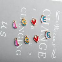 Tibetan Style Enamel Pendants, Alphabet Letter, gold color plated, different styles for choice, more colors for choice, 5x12mm,6x12mm,7x12mm,8x11mm, 100PCs/Lot, Sold By Lot