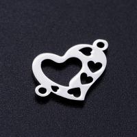 Stainless Steel Connector, Heart, polished, DIY & hollow, more colors for choice, 17*12mm,, Sold By PC