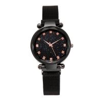 Women Wrist Watch, Alloy, with Glass, stainless steel magnetic clasp, Round, plated, starry design & different styles for choice & for woman, more colors for choice, 34*8*14uff0c240mm, Sold By PC
