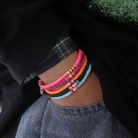 Fashion armbånd smykker, Polymer Clay, mode smykker & for kvinde, flere farver til valg, 4mm, Solgt af Strand