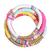 Fashion Bracelet & Bangle Jewelry Polymer Clay with Zinc Alloy plated fashion jewelry & for woman 180mm Sold By PC