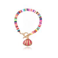 Bijoux bracelets de mode, coquille, avec argile de polymère, Placage, bijoux de mode & styles différents pour le choix & pour femme, plus de couleurs à choisir, 205x24mm, Vendu par PC