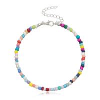 Tibetan Style Anklet, Seedbead, with Tibetan Style, plated, for woman, more colors for choice, nickel, lead & cadmium free, 50x4x215mm, Length:8.46 Inch, Sold By Pair