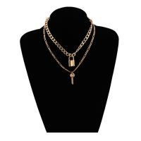 Mode-Multi-Layer-Halskette, Zinklegierung, plattiert, mehrschichtig & für Frau, keine, frei von Nickel, Blei & Kadmium, Länge:14.76 ZollInch, verkauft von Paar