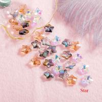 Crystal Pendants, Star, for woman & faceted, more colors for choice, 10mm, 50PCs/Bag, Sold By Bag