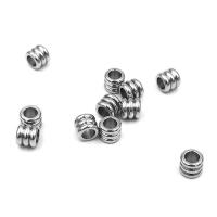 Stainless Steel Positioning Bead, plated, three layers & DIY, more colors for choice, 8mm*7mm*, Hole:Approx 5mm, Sold By PC