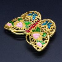 Tibetan Style Enamel Pendants, Butterfly, plated, DIY, more colors for choice, 35*23mm, Sold By PC