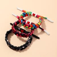 Modna bransoleta - sznurek, Sznur polimerowy, Motyl, bransoletka pleciona & dla obu płci & laminowany & emalia, dostępnych więcej kolorów, sprzedawane na około 9.5 cal Strand