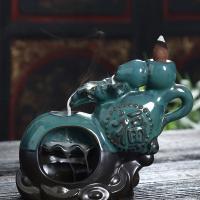 Backflow Incense Burner, Porcelain, handmade, for home and office & durable, 160x55x125mm, Sold By PC