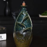 Backflow Incense Burner, Porcelain, handmade, for home and office & durable, 105x90x210mm, Sold By PC
