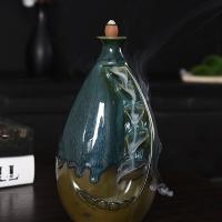 Backflow Incense Burner, Porcelain, handmade, for home and office & durable, 120x105x215mm, Sold By PC