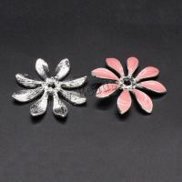 Zinc Alloy Bead Cap Flower DIY & enamel nickel lead & cadmium free 23mm Sold By Bag