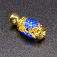 Spacer Beads Jóias, cobre, DIY & esmalte, Mais cores pare escolha, níquel, chumbo e cádmio livre, 18x8mm, 10PCs/Bag, vendido por Bag