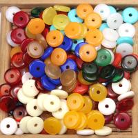 Acryl sieraden kralen, PC Plastic, met Hars, Ronde, gepolijst, DIY & verschillende grootte voor keus, meer kleuren voor de keuze, 2*8mm, 500G/Bag, Verkocht door Bag