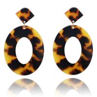 Acrylic Drop Earring, Donut, for woman & hollow, more colors for choice, 40x68mm, 5Pairs/Lot, Sold By Lot