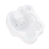 DIY Epoxy Mold Sæt, Silicone, Baby Pram, forgyldt, Bæredygtig, hvid, 75x15mm, Solgt af PC